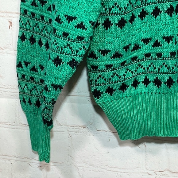 Vintage Eric Rhodes Sweater Mens Size XL Green Crew Neck Long Sleeve Pullover - Picture 6 of 9